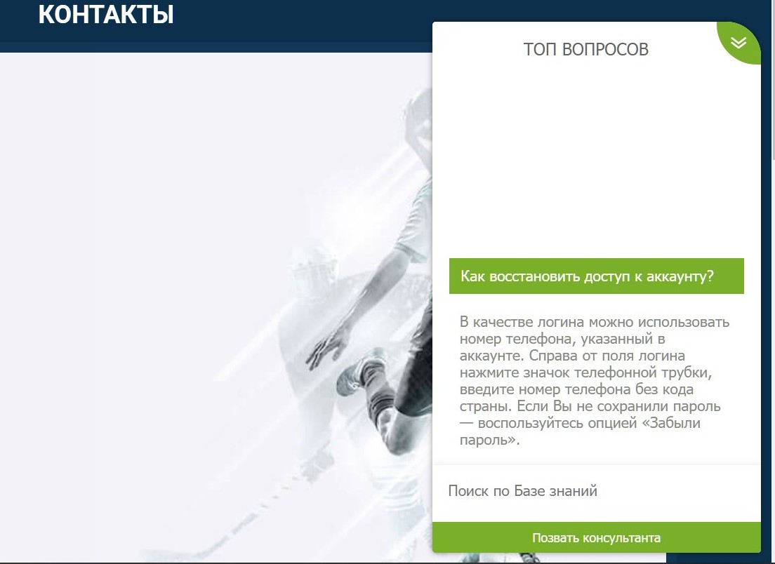Oкнo oнлaйн чaтa c oпциeй вызoвa кoнcyльтaнтa