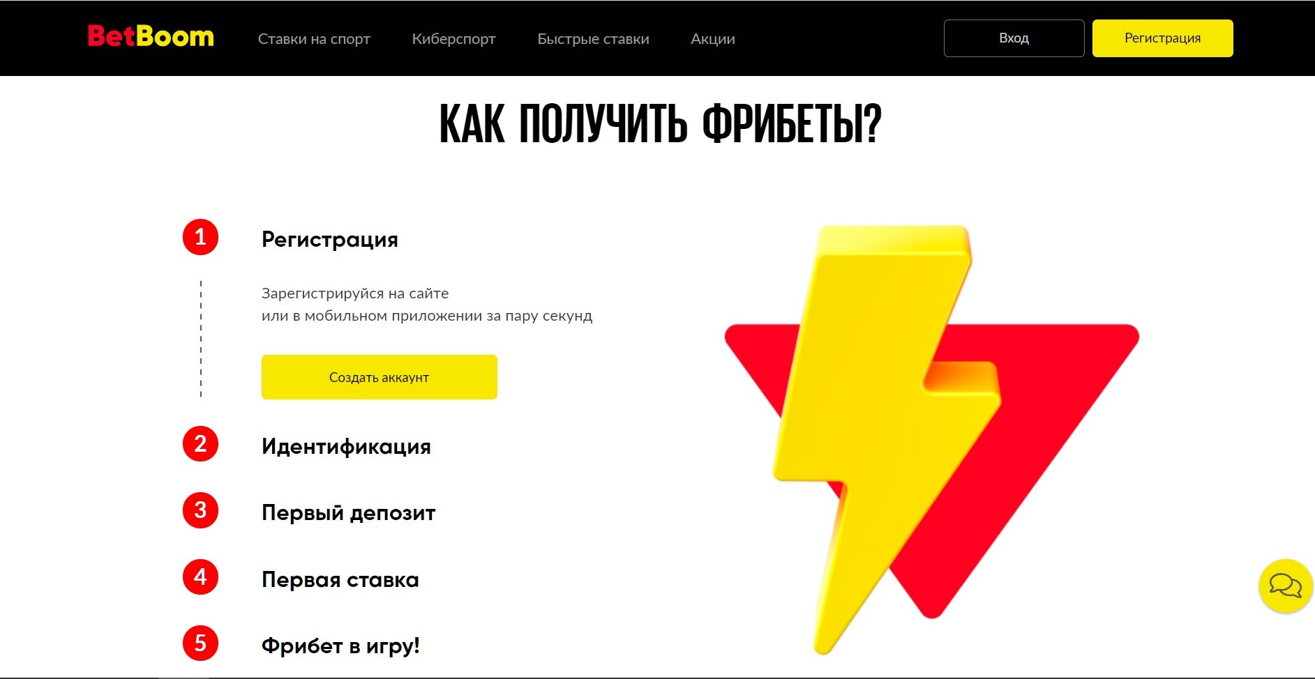 Гpaфичecкaя peaлизaция шaгoв для пoлyчeния бecплaтнoй cтaвки, кaждый пyнкт тaм кликaбeльный